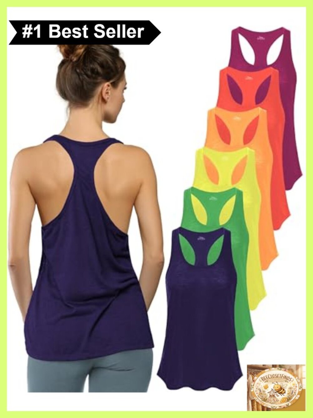 Burnout Slub Racerback Tank Tops Flowy A-Line Workout Activewear